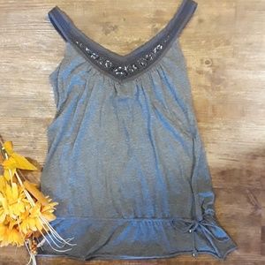 Old Navy v neck tank gray size M